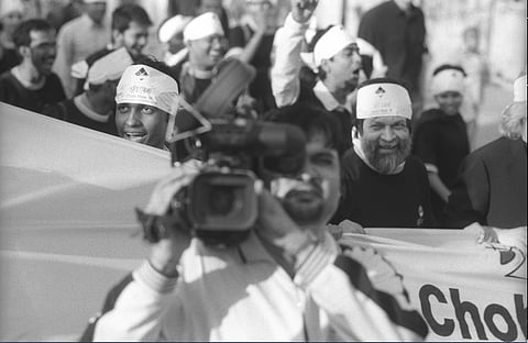 Opening Rally for Chobi Mela in mid-2000s. Photo: Rupert Grey.