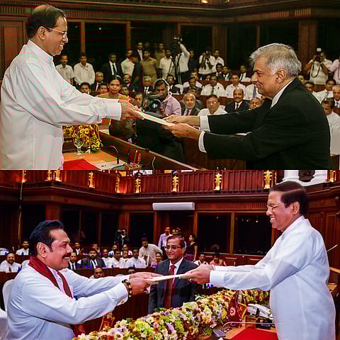 Photo derived from: presidentgovlk/Flickr and president.gov.lk