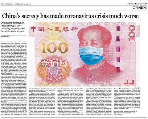 From the print edition of The Kathmandu Post, dated 18 February 2020.