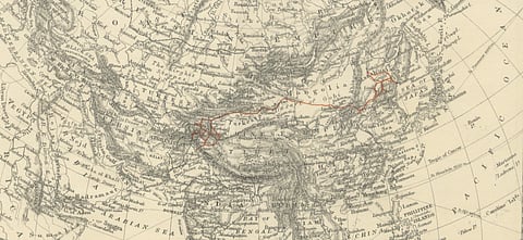 A page from 'The Heart of a Continent: A Narrative of Travels in Manchuria, across the Gobi Desert, through the Himalayas, the Pamirs, and Chitral, 1884-1894' by Francis Younghusband.
