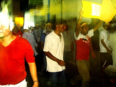 Civil unrest in the Maldives in 2005. Photo: Wikimedia Commons.