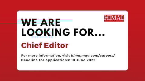 VACANCY: Chief Editor, Himal Southasian