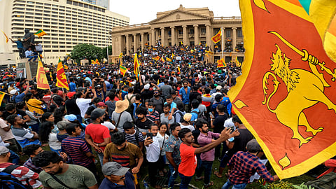 Protesters gather outside the Presidential Secretariat on 9 July 2022. Photo: IMAGO / NurPhoto