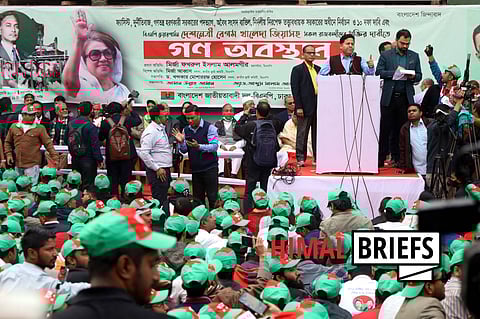 With massive anti-government rallies by the Bangladesh Nationalist Party and their repression by the ruling Awami League-led government, battle lines are being drawn for the next general election. The BNP held a public sit-in program in Dhaka on 11 January 2023, where the party's general secretary Mirza Fakhrul Islam Alamgir spoke as the chief guest. Photo: ZUMA Wire / IMAGO