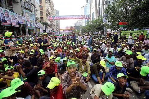 Bangladesh Nationalist Party activists held a rally in Dhaka on 18 October to demand the resignation of the Awami League government saying that no election under the ruling party can be credible. The Awami League is determined to hold the election under its own administration with the prime minister, Sheikh Hasina, at its helm. Photo: ABACAPRESS / IMAGO