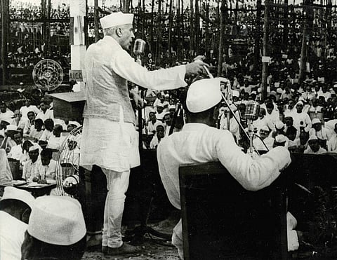Jawaharlal Nehru as the prime minister of India. When asked about the greatest difficulty he had faced since Independence, Nehru had replied, “Creating a just state by just means … Perhaps too, creating a secular state in a religious country.” Photo: IMAGO / Cola Images