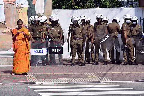 Sri Lanka’s Buddhist monks do not shy away from playing politics, and have a history of policing online content that they find offensive to their religious sensibilities. Photo: IMAGO / Pacific Press Agency