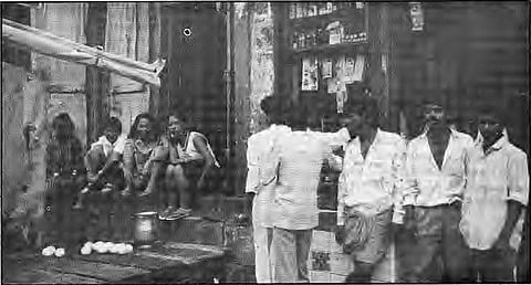 Nepali girls at Falkland Road, Bombay.