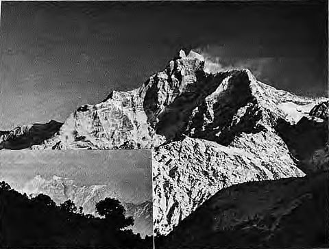 Gauri Shankar from the South and East (inset).