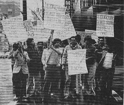 Anti-racist demonstration, Vancouver, 1980.