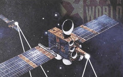 The cover of Satellites and South Asia by David Page and William Crawley. (This featured image was added online in 2024, and appeared in the original print publication.)