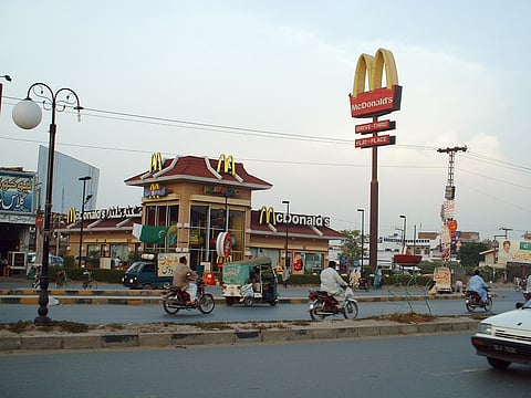 A McDonald's store in Faisalabad, Pakistan