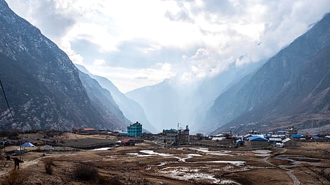 The newly rebuilt Langtang village, 100 metres further up the Langtang Valley from the original settlement destroyed by Nepal’s 2015 earthquake.