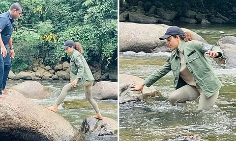 कंगना रनौत ने असम में "इमरजेंसी" की शूटिंग पूरी की, बीटीएस इमेज शेयर कीं
