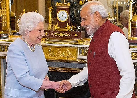 Queen Elizabeth II 'a stalwart of our times' :प्रधानमंत्री मोदी ने महारानी एलिजाबेथ द्वितीय को बताया 'हमारे समय की दिग्गज'