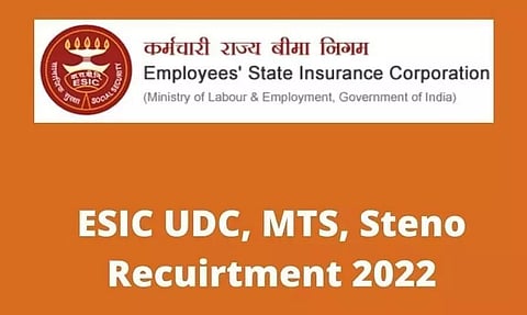 ईएसआईसी भर्ती 2022: यूडीसी, एमटीएस और स्टेनो के पद के लिए अधिसूचना, 15 जनवरी से पंजीकरण