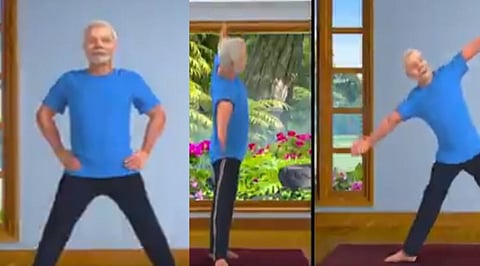 मोदी ने एनिमेटेड त्रिकोणासन वीडियो पोस्ट किया, इसे आदत बनाने की दी सलाह