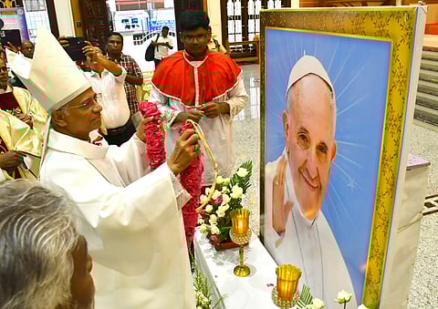 Pope s Death Mass at St Xavier Cathedral palayamkottai