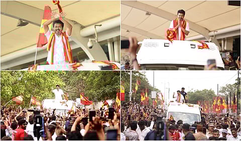 TVK leader Vijay in Coimbatore
