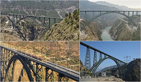 World's highest railway bridge Chenab in Jammu and Kashmir
