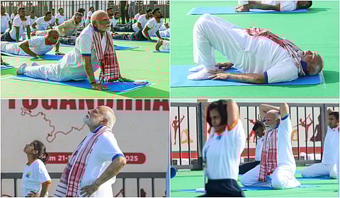 PM Modi participated in the International Yoga Day celebration - Photo Gallery