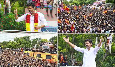 Highlights of TVK Leader Vijay Trichy campaign - Photo gallery