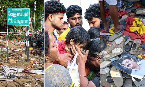 Karur TVK rally stampede photo story