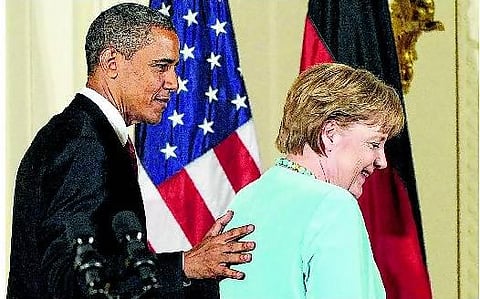 ஜெர்மனி பிரதமரை உளவு பார்த்தது ஒபாமாவுக்கு தெரியும்: 10 ஆண்டுகளாக செல்போன் உரையாடல்கள் ஒட்டுக் கேட்பு