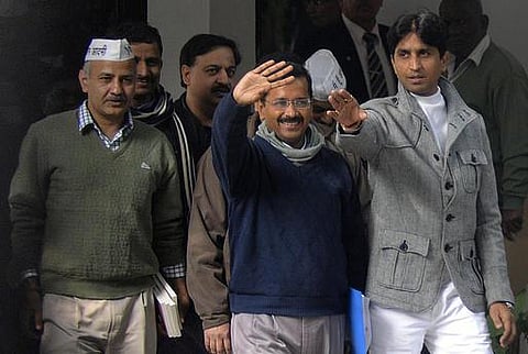 டெல்லி முதல்வராக அரவிந்த் கேஜ்ரிவால் இன்று பதவியேற்பு