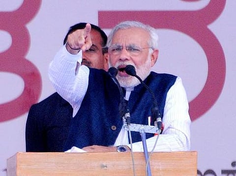 தெலங்கானா விவகாரம்: காங்கிரஸ் மீது மோடி சாடல்