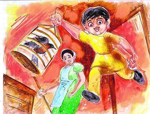 சித்திரக்கதை: மனம் மாற்றிய கூண்டுப் பறவை