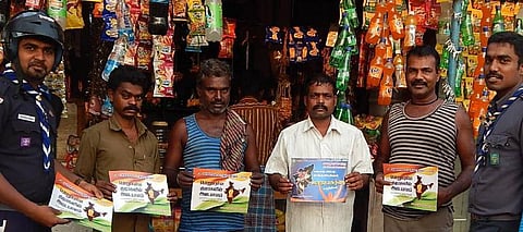 வாக்களிப்பதன் முக்கியத்துவத்தை உணர்த்தும் வகையில் ’பாரதி சாரணர்’ குழு வாகனப் பேரணி