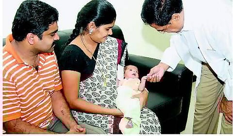 பிறந்து 4 நாளே ஆன குழந்தைக்கு பேஸ்மேக்கர்: கோவை தனியார் மருத்துவமனை சாதனை