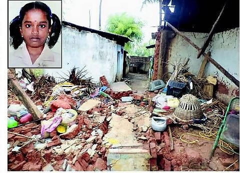 மதுரையில் கன மழை: வீடு இடிந்து சிறுமி பலி