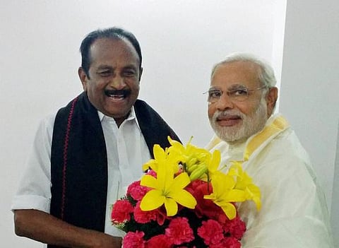 ‘இந்திய சரித்திரத்தில் யாரும் பெறாத வெற்றி’: மோடியை நேரில் சந்தித்த வைகோ வாழ்த்து