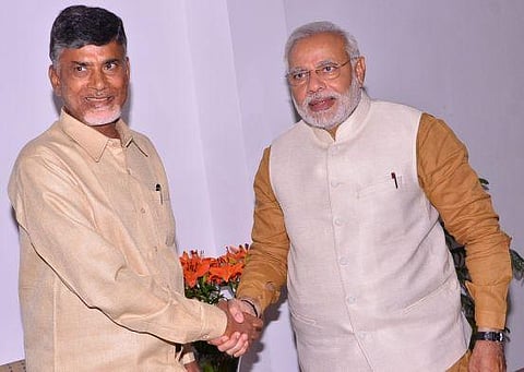 மோடியுடன் சந்திரபாபு நாயுடு சந்திப்பு: மத்திய அமைச்சரவையில் பங்கேற்க முடிவு