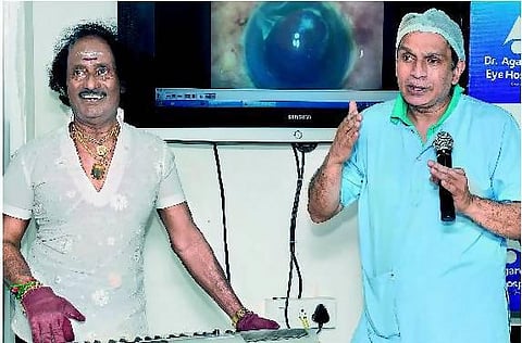 இசை அமைப்பாளர் கணேஷுக்கு 28 ஆண்டுக்குப் பிறகு பார்வை திரும்பியது: அகர்வால் கண் மருத்துவமனை சாதனை