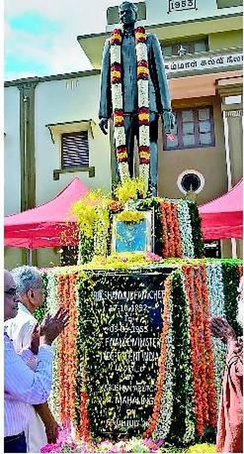 சுதந்திர இந்தியாவின் முதல் நிதியமைச்சரின் சிலை திறப்பு