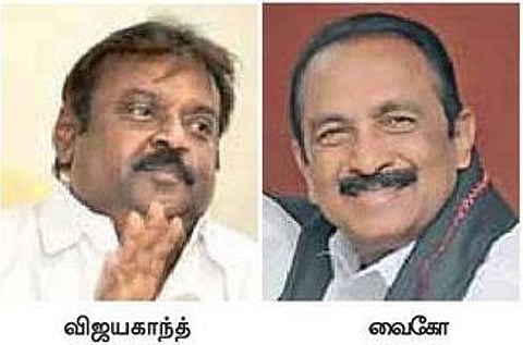 வைகோ, விஜயகாந்துக்கு திடீர் உடல்நலக்குறைவு