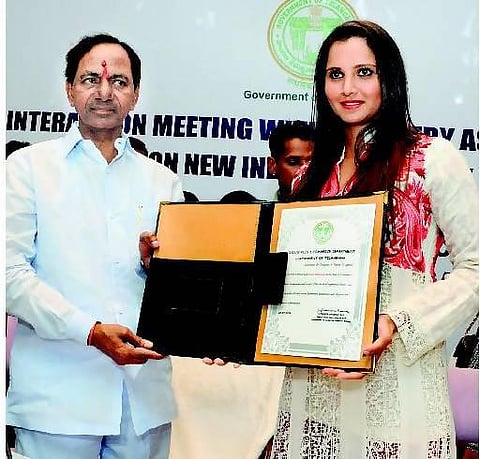 தெலங்கானா மாநிலத்தின் தூதராக சானியா மிர்ஸா நியமனம்