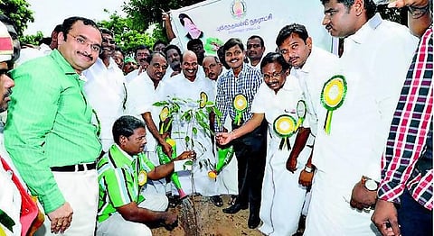 திருவள்ளூரில் அரசு வளாகங்களில் 50 ஆயிரம் மரக்கன்றுகள் நடும் விழா: மண் வளம் காக்க ஆட்சியர் வேண்டுகோள்