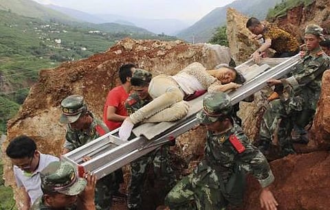 சீனாவில் நிலநடுக்கத்தால் உருவான திடீர் ஏரியால் அச்சம்