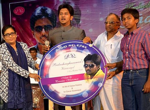 புற்றுநோயாளிகளுக்கு நிதி திரட்ட கல்லூரி மாணவரின் இசை ஆல்பம்: ஏ.ஆர். ரஹைனா வெளியிட்டார்