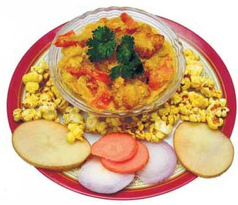 பாப்கார்ன் உருளை வடைகறி