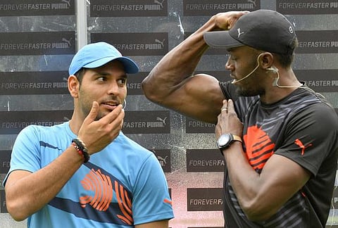 உசைன் போல்ட்டின் பந்து வீச்சைப் பார்த்து அசந்து போன ஹர்பஜன் சிங்