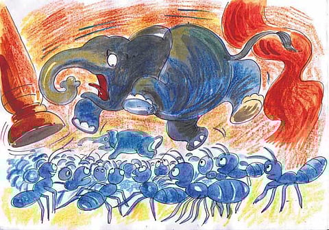 எறும்புக்கு பயந்த அரசர் - சித்திரக் கதை