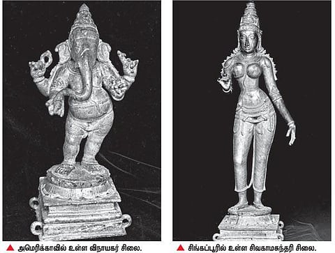 கடத்தப்பட்ட சிலைகள் குறித்த ஆவணங்களை சரிபார்க்க சர்வதேச போலீஸ் இன்று புதுச்சேரி வருகை