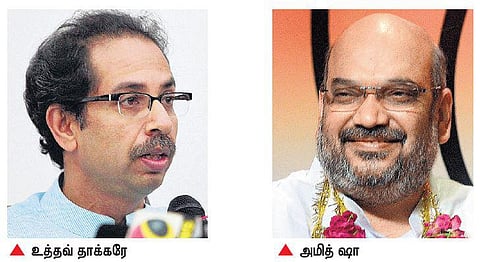 உத்தவ் தாக்கரேவுடன் தொலைபேசியில் பேசிய அமித் ஷா: பாஜக-சிவசேனா கூட்டணியைக் காப்பாற்ற முயற்சி