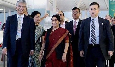 அமெரிக்கா சென்றார் சுஷ்மா ஸ்வராஜ்