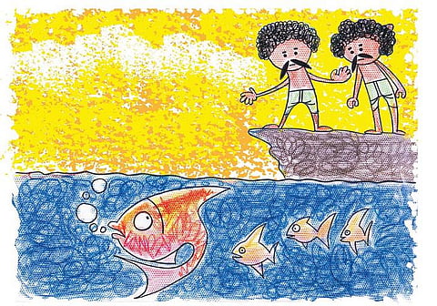 சித்திரக்கதை: மூன்று மீன்கள் மூன்று குணங்கள்